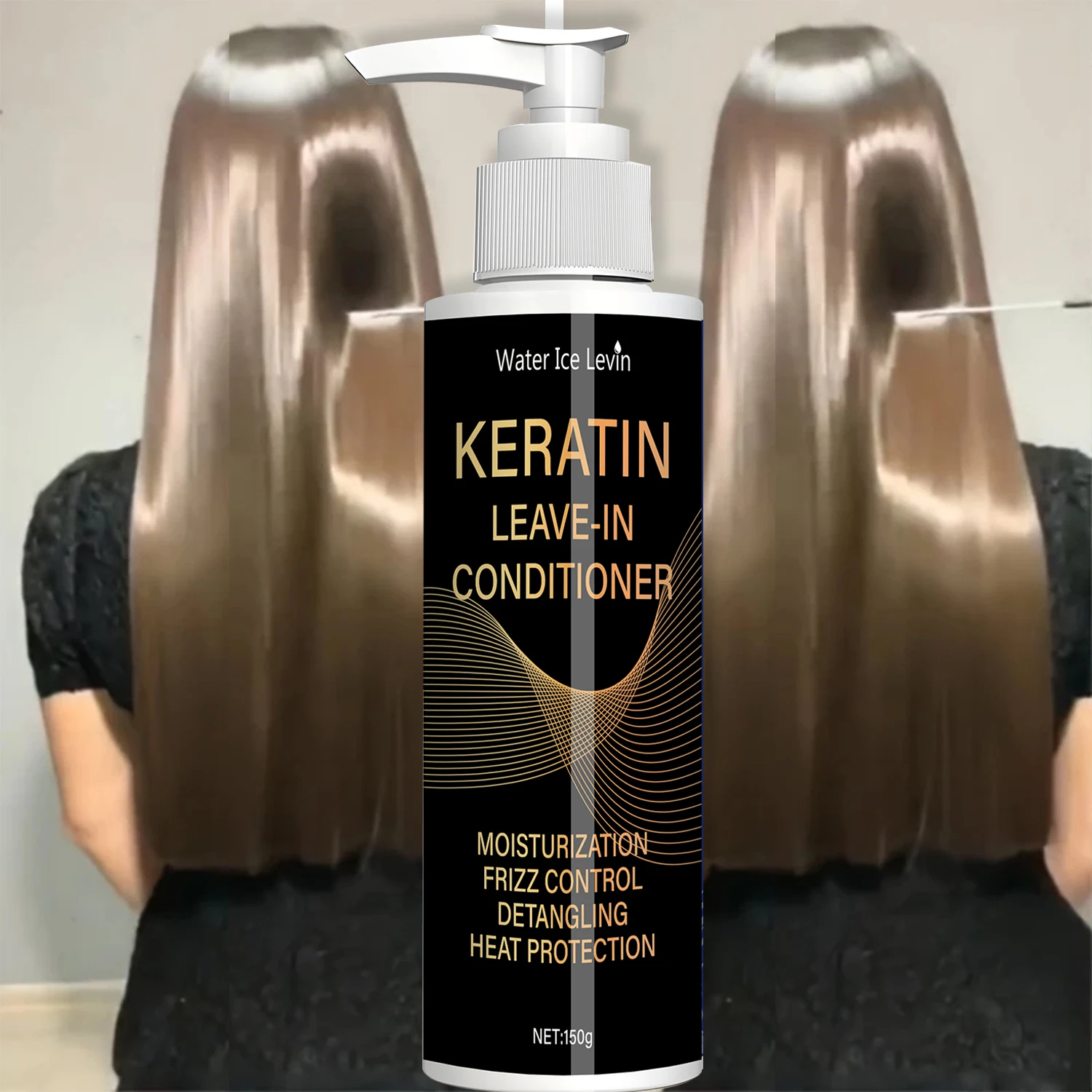 

Несмываемый кондиционер с кератином и кокосовым маслом — увлажнение + контроль вьющихся волос + защита от тепла — распутывает и укрепляет волосы