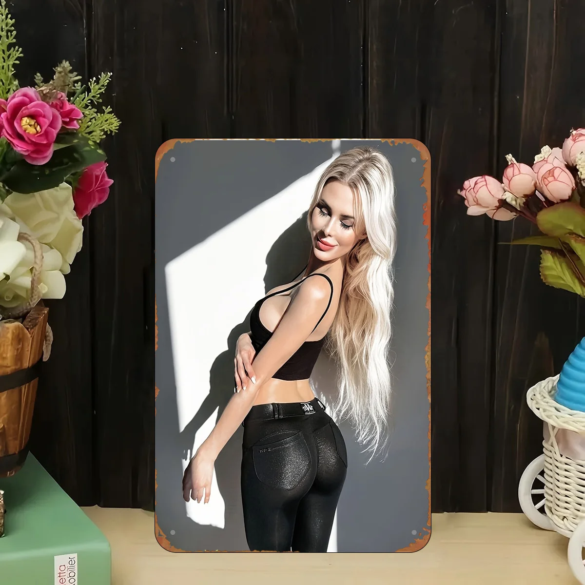 لوحة فنية جدارية للتخييم عتيقة مقاس 11.8 × 7.8 بوصة لافتة معدنية ريفية لديكور المنزل والمكتب والمزرعة