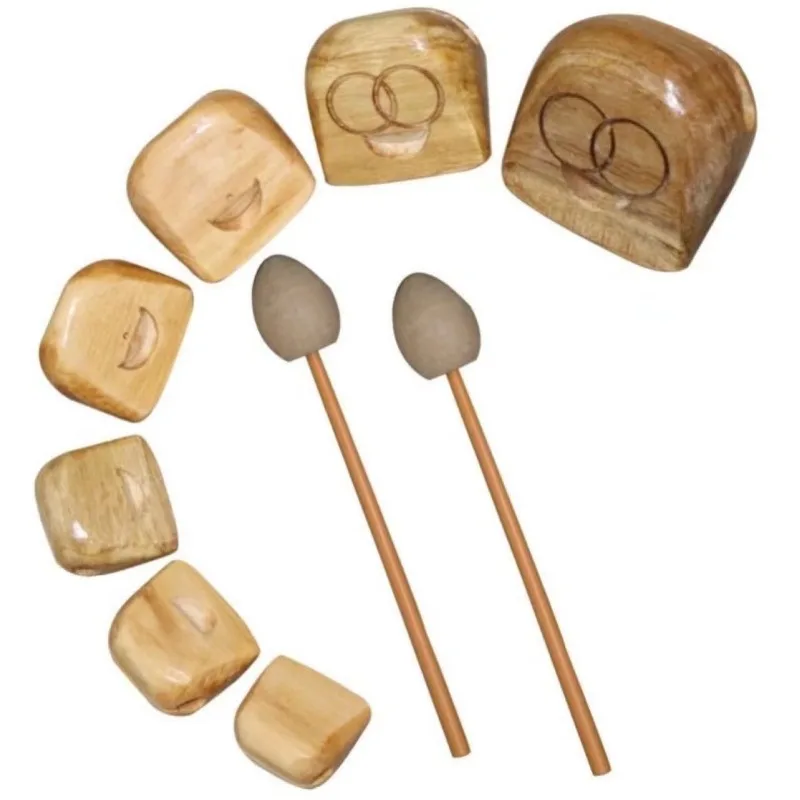 

Chunmu 4-tone 7-tone wooden fish log hand-carved music teaching percussion instrument