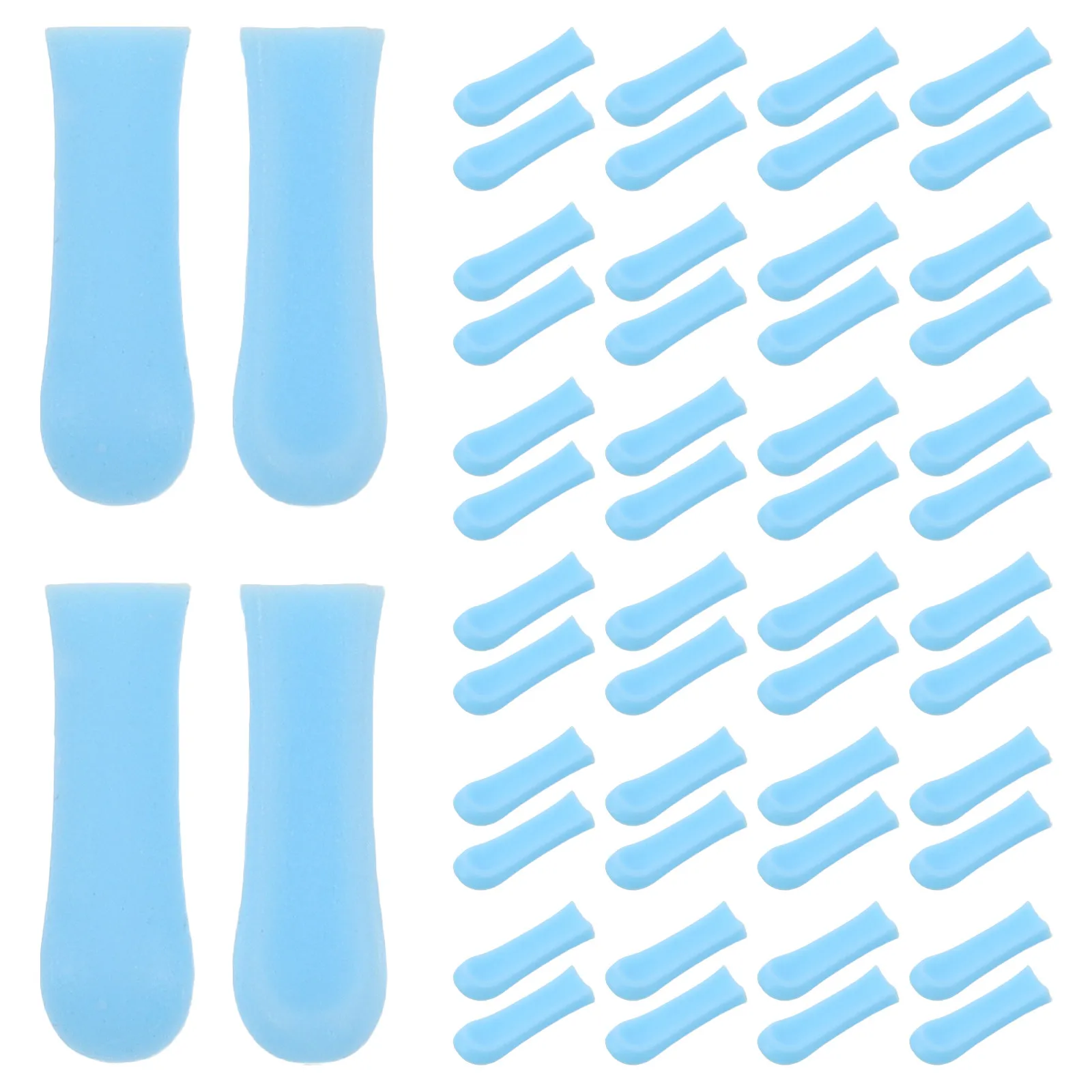 80Pcs Visual Ear Pick Silicone Spoon Tips Replacement Soft Reusable Earwax Removal Sleeves Ear Cleaning Camera Accessories