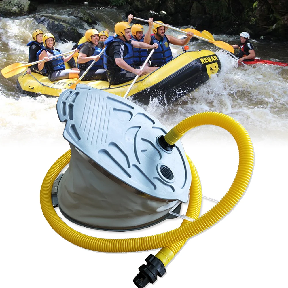 Portable Air Pump 11 inch Plastic Foot Pump w/ Hose Fits For Inflatable Boats Air Mattress Mat Paddle Board Raft