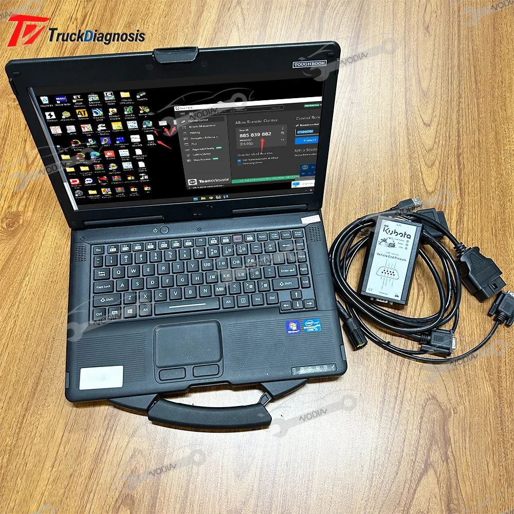 

For Kubota Diagmaster Agricultural diagnostic TOOL TAKEUCHI Diagmaster Python DST-i datalink (DST-i) and CF53 Laptop