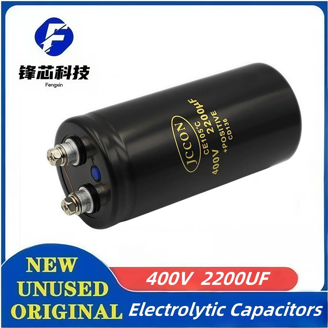 

400V 2200UF 50x105mm JCCON CE105℃ CD136 Aluminum Electrolytic Capacitor Inverter Welder 400V2200UF Screw Foot Bolt Capacitor