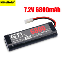 100% Original  7.2V 6800mAh NiMH Replacement RC Battery with Tamiya Discharge Connector for RC Toys Racing Cars Boat Aircraft