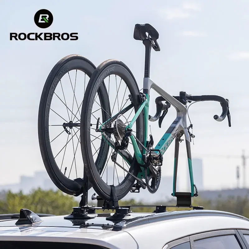 ROCKBROS Suction Cup Wheel Frame Bike Carrier Car Rack Quick Hub Install MTB Road Bike Universal Travel Wheel Frame