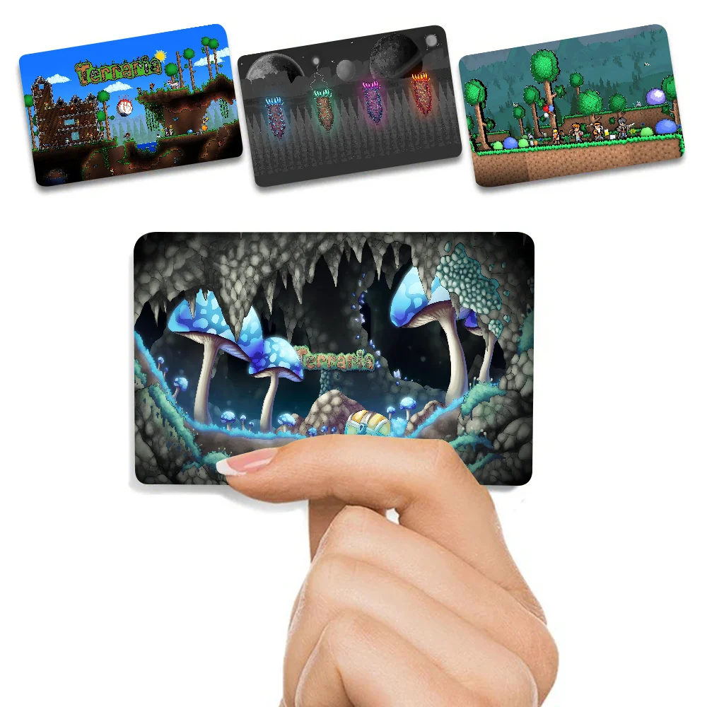 Spiel Terraria Anime Cartoon Bär Haut Aufkleber Film Band Fall Für Große Kredit Debit Karte Vorderseite