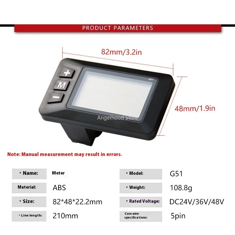 

Electric Scooter Accelerator With Waterproof 5-Pin LCD Speed Display For Bike 24V/36V/48V