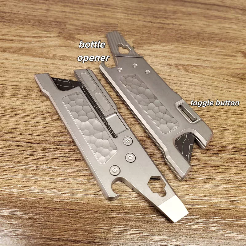 Professional Titanium Alloy Craft Knife for Paper Cutting, Art Engraving with Meteorite Crater Texture