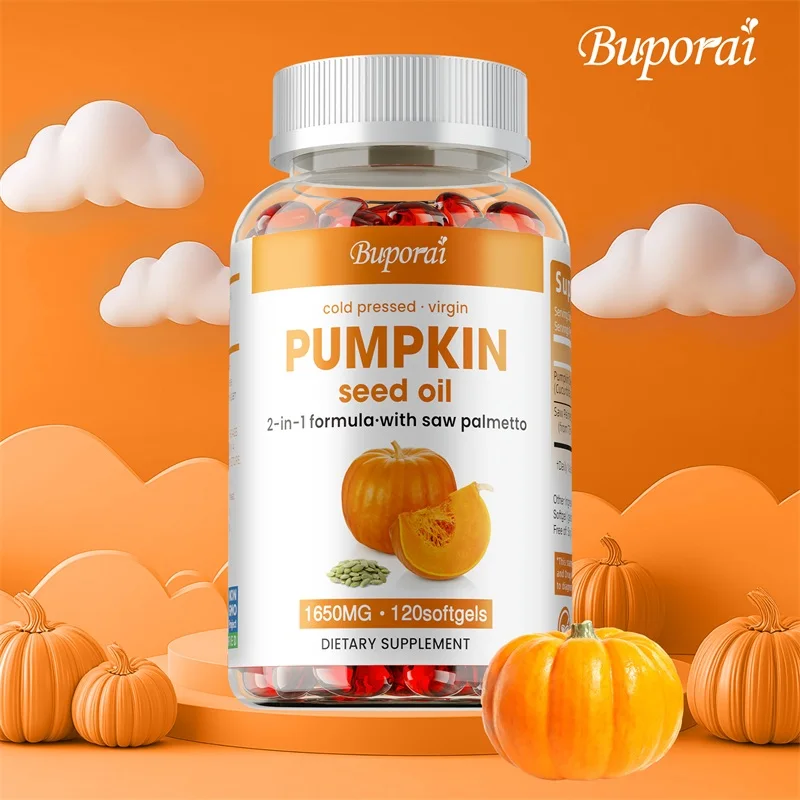 

Pumpkin Seed Oil - Promotes Hair Growth, Urinary Tract and Prostate Health, Cardiovascular Support, Natural Extract