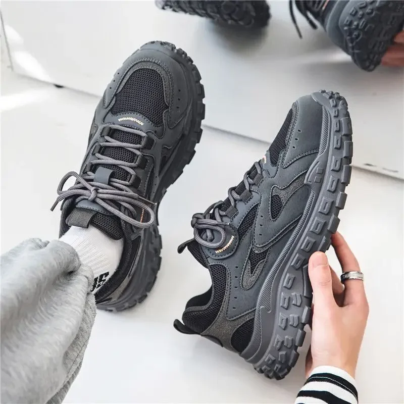 Men Casual Sneakers Spring New Mesh Breathable Running Shoes Lightweigh Trend Street Non Slip Walking Shoes Tenis Masculino Plus