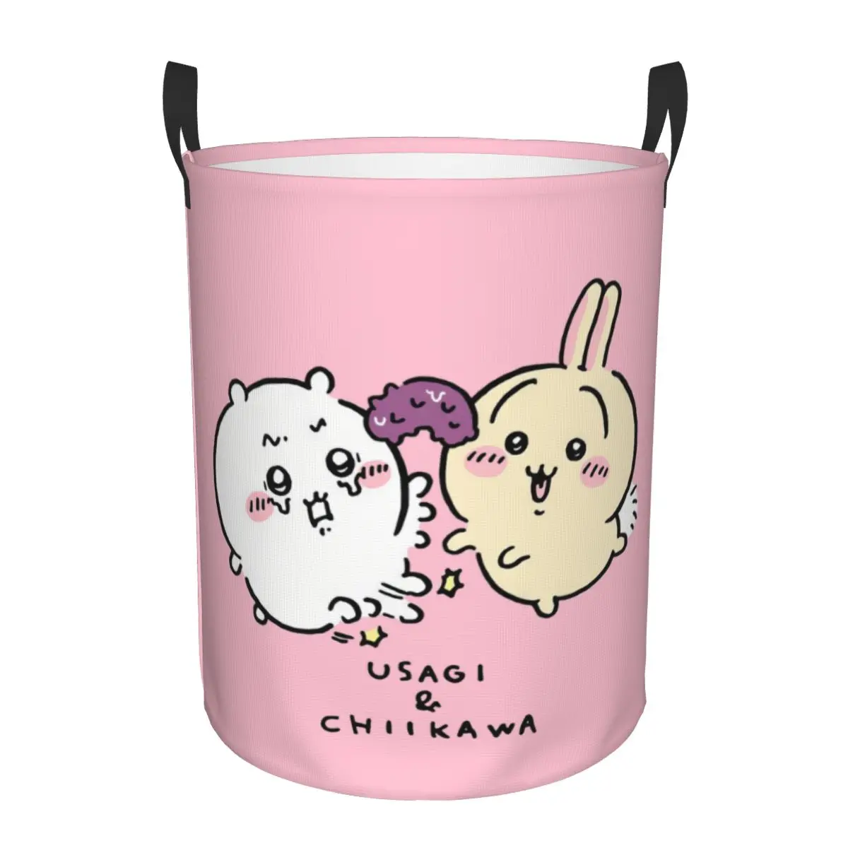 Custom Cute Cartoon Chiikawa Anime Laundry Basket Collapsible Popular Manga Toy Clothes Hamper Storage Bin for Kids Nursery