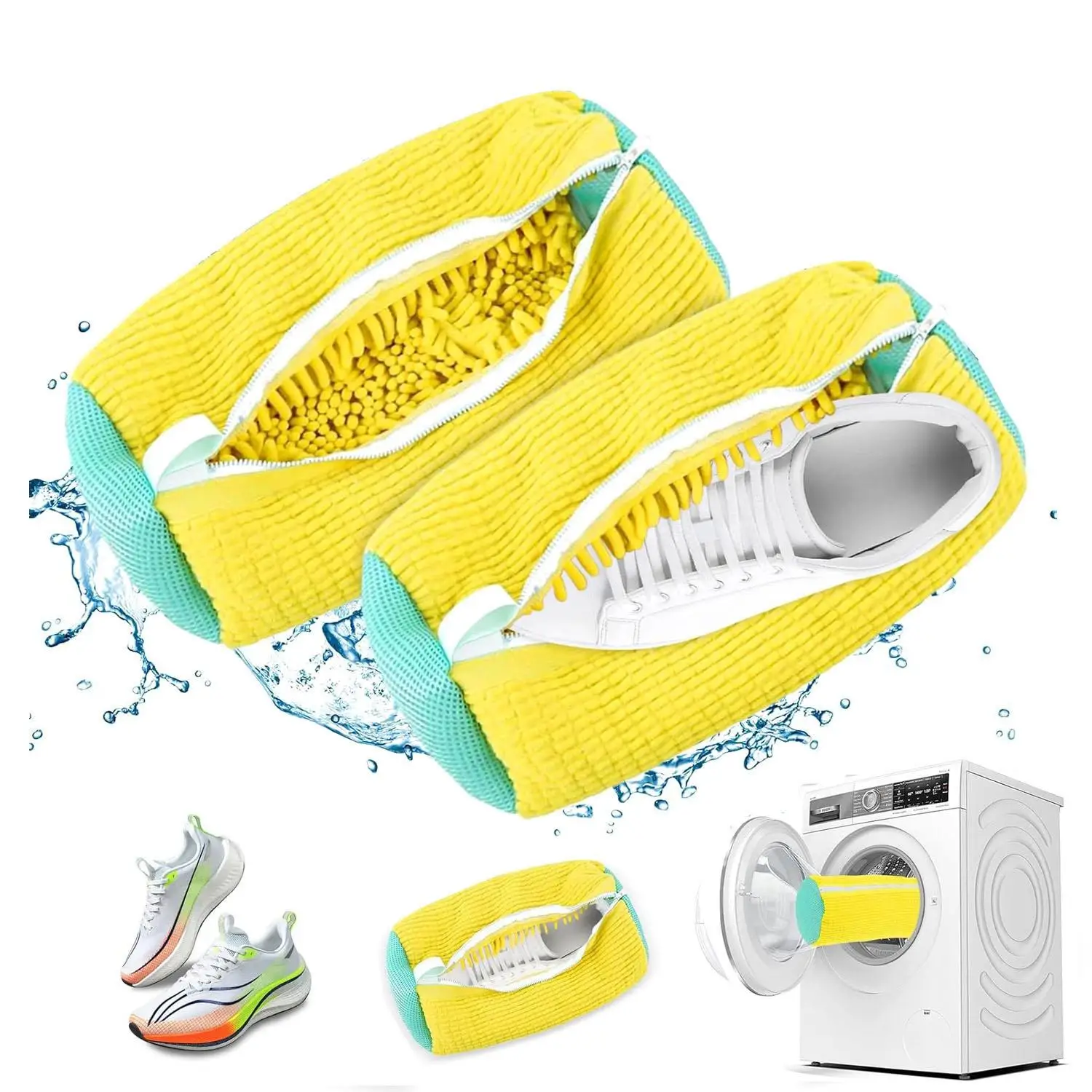 

1PCS Washing Shoes Bag Cotton Laundry Fluffy Fibers Easily Remove Dirt Washing Bags Anti-Deformation Shoes Clothes Organizer