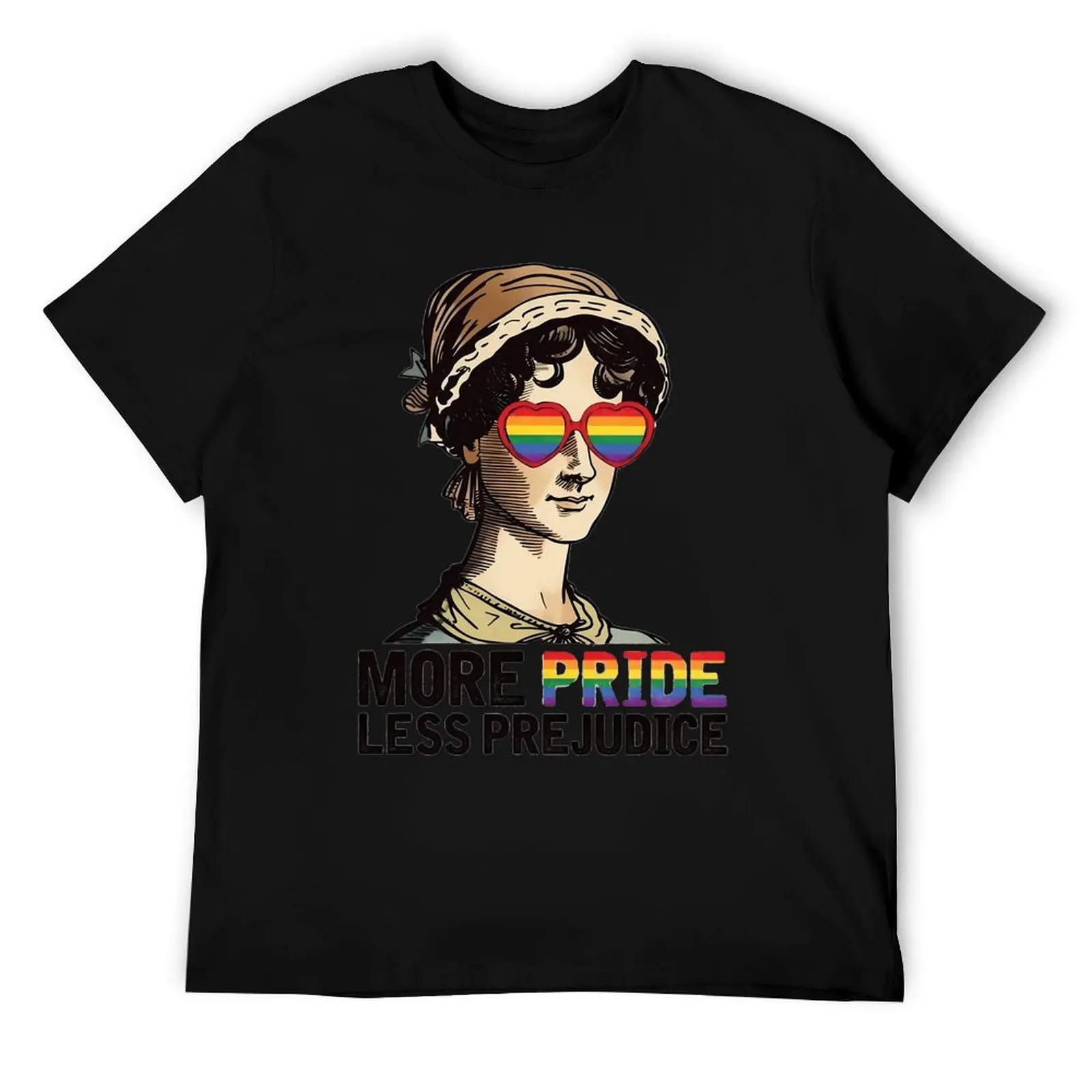 

More Pride Less Prejudice Lgb Jane Austen Proud Ally Pride Montht-Shi T-Shirt cotton t shirt man man t shirt summer T-Shirt