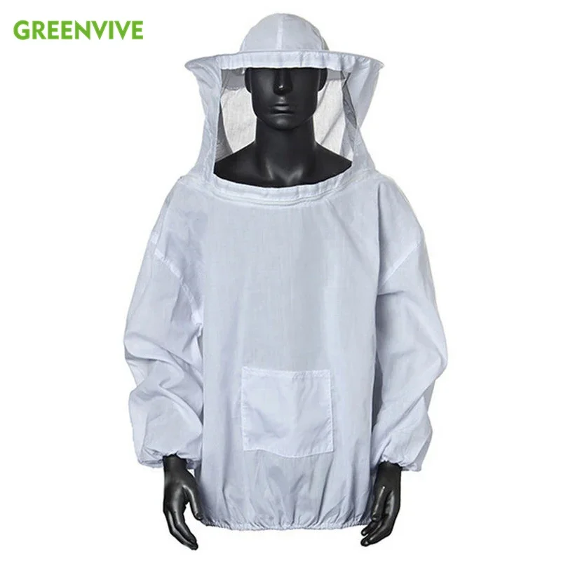 Beekeeping Suit Smock Farming Protective Jacket Bee Keeping Clothes Hat with Sleeve Anti-bee Suit Anti-bee Bite Equipment