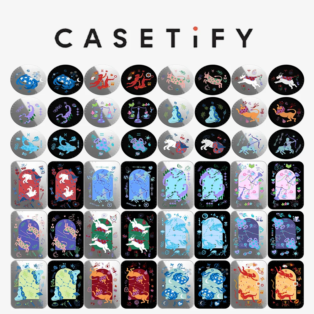 CASETiFY The Horoscope Collection Series Magnetic Phone Holder Card Pack for iPhone 17 16 15 14 13 12for Samsung S25 S26 A57 A36