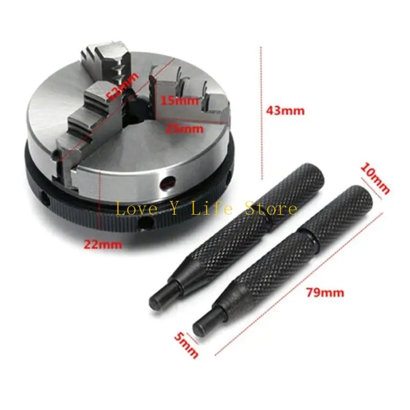 ظرف مخرطة فكية صغير الحجم L74C، K01-50 ظرف يدوي ثلاثي الفك لأعمال النجارة #6