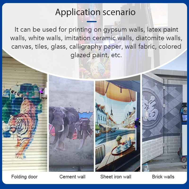 آلة طباعة الحوائط العمودية الأوتوماتيكية DX10 رأس الطباعة طابعة حائط عالية الوضوح للحفاظ على الصور على المدى الطويل #6