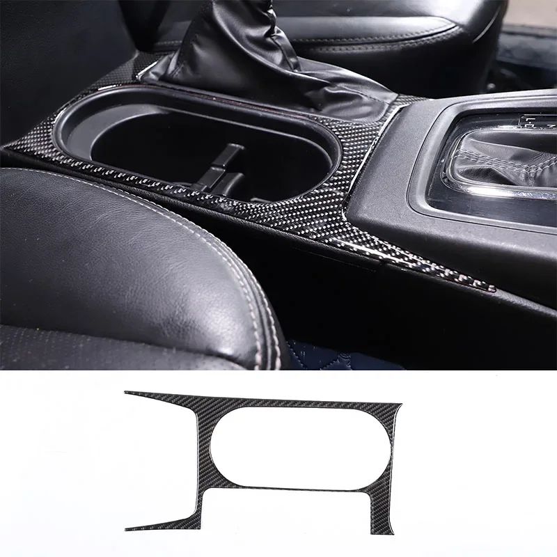 

For Subaru Forester 2013-2018 Soft Carbon Fiber Center Control Water Cup Holder Panel Decorative Sticker Interior Accessories