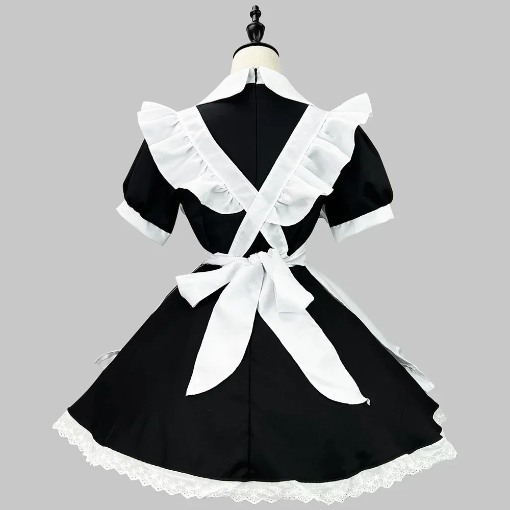 Anime K-ON Black Cute Lolita Maid Dress Costume Waitress Maid Party Stage Costumes
