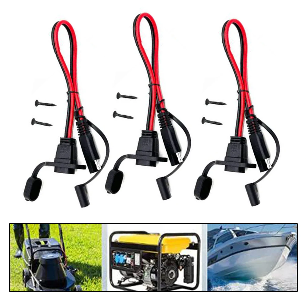 12AWG Cable Adapter Cable Battery Maintenance Heavy-duty Copper Wire Long-lasting Performance Robust Construction