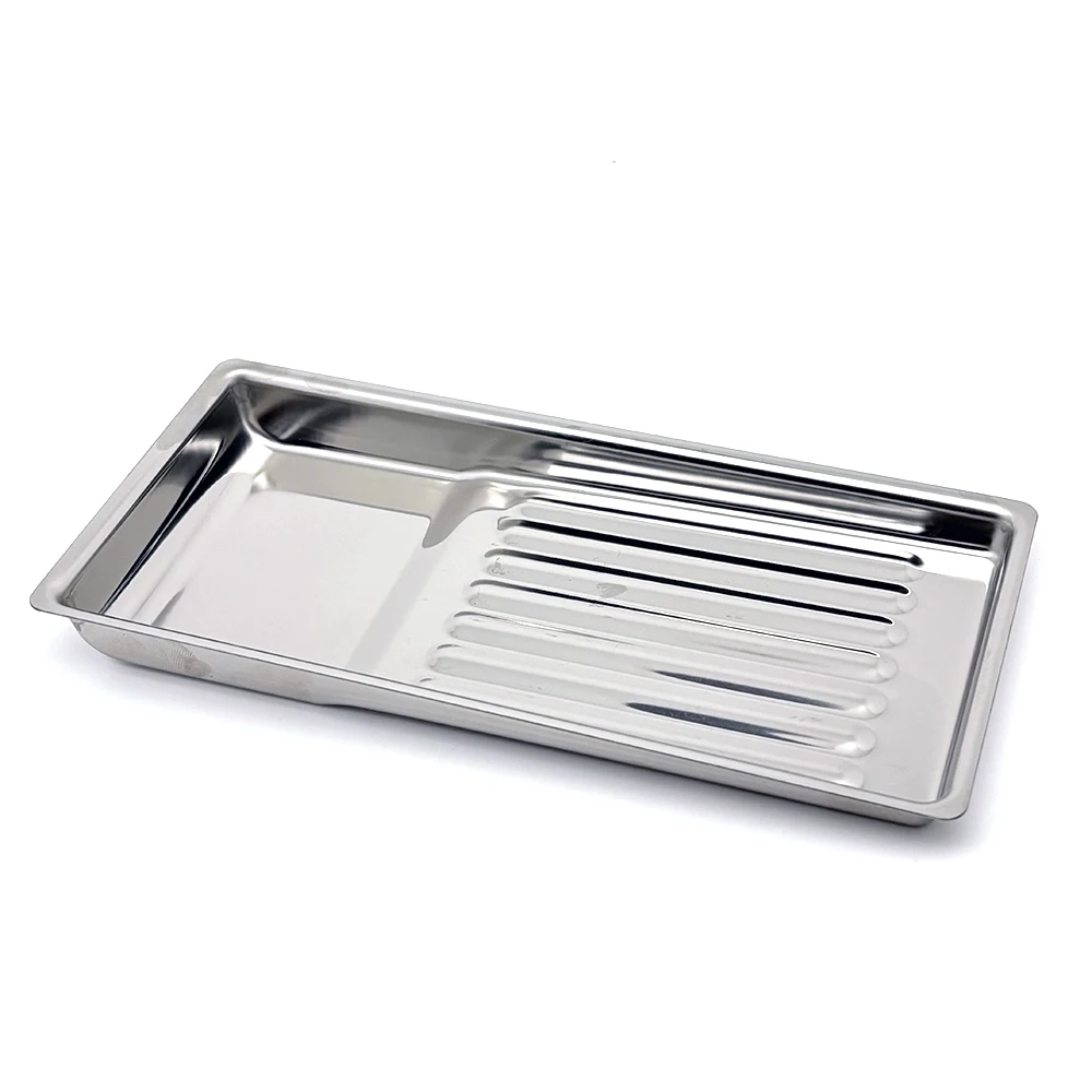 Stainless Steel Tray Disinfection Tray Anti High Temperature Corrosion Resistant Disinfection Box Dentist Instrument Tray