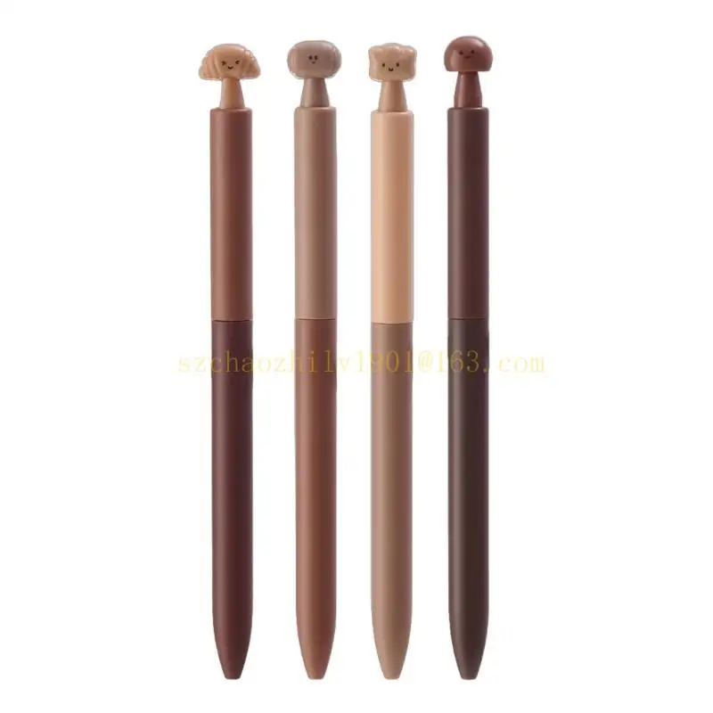 62ka 4pcs twist acción gel pluma 0.5 mm dibujos animados gel pan para estudiantes para adultos escritos