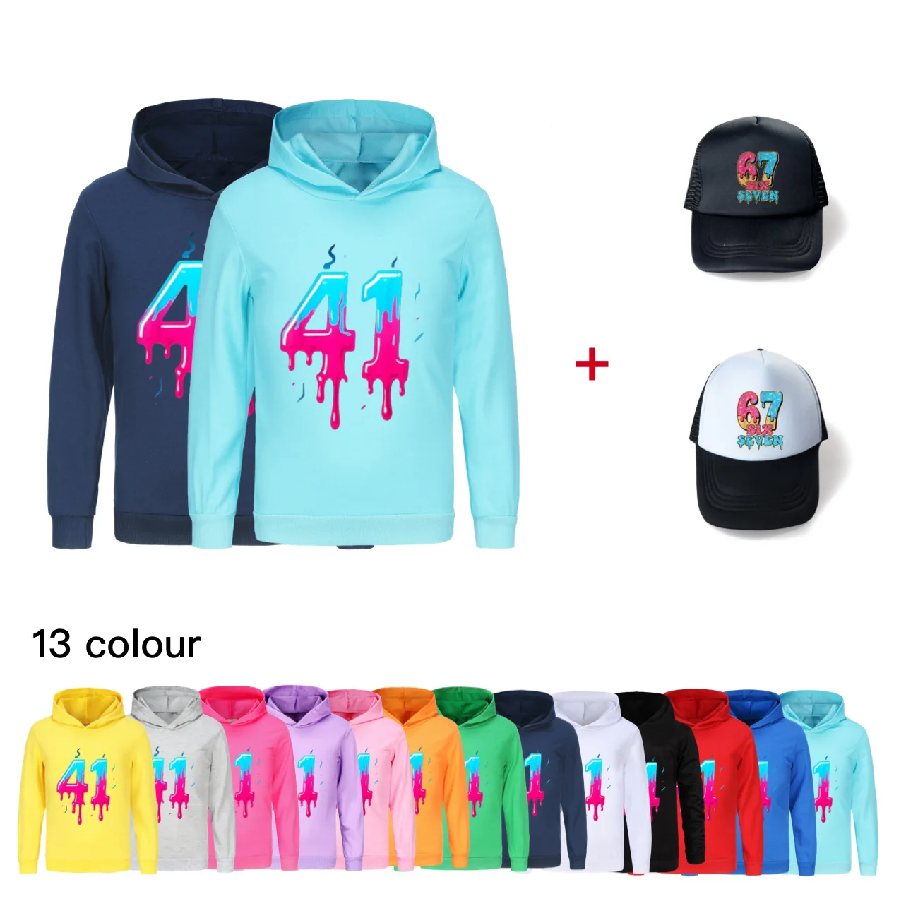 

Kid Long Sleeves Hoodies Sweatshirts+Hat Six Seven Steal A Brainrot 67 Clothes Spring Girls Boys Cotton Hoody Casual Jacket5357