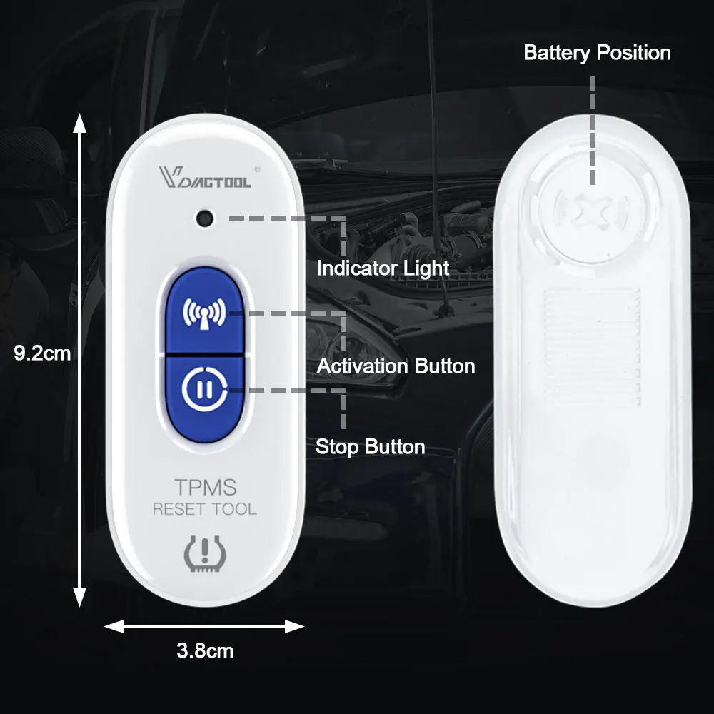 VDIAGTOOL TPMS Reset Tool TP508 For GM Tire Pressure Activation Tool TP509 For Ford TPMS Accessories For 315 & 433 MHz Sensor