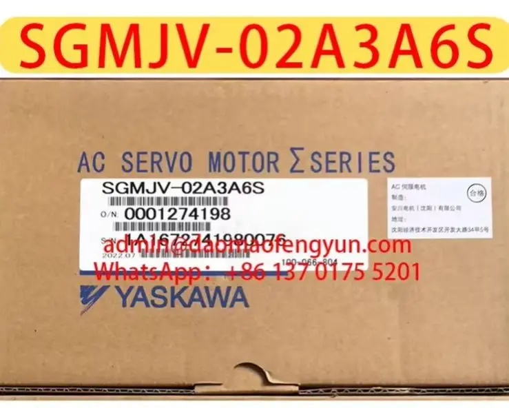 SGMJV-02A3A6S Brand New Servo Motor Original Genuine，Fast shipping，SGMJV 02A3A6S