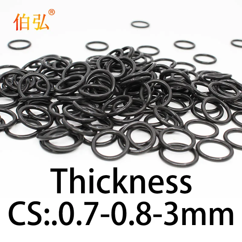 

O-ring thickness 0.7/0.8/3mm CS NBR Nitrile sealing temperature resistant gasket rubber ring complete in specifications