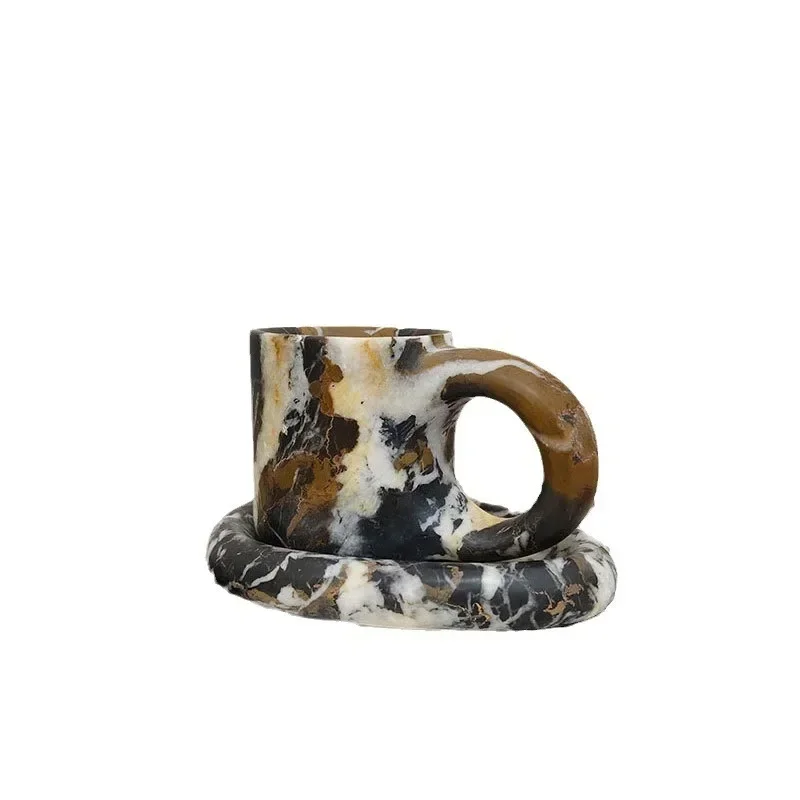 Natural marble mug coffee cup desktop ornament decorative teacup