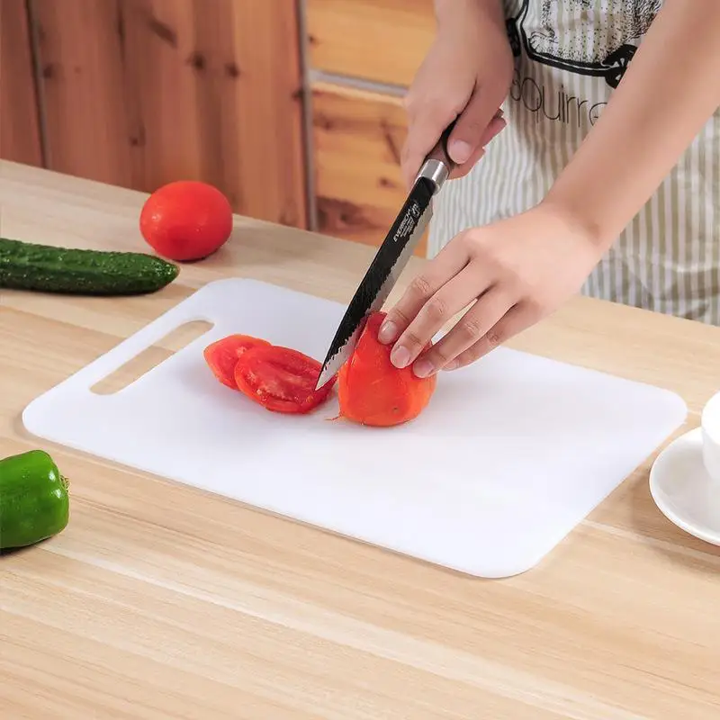 Three Sizes Of Mold-Resistant Plastic Double-Sided Cutting Boards With Hanging Hooks Use For Cutting Fruits And Vegetables