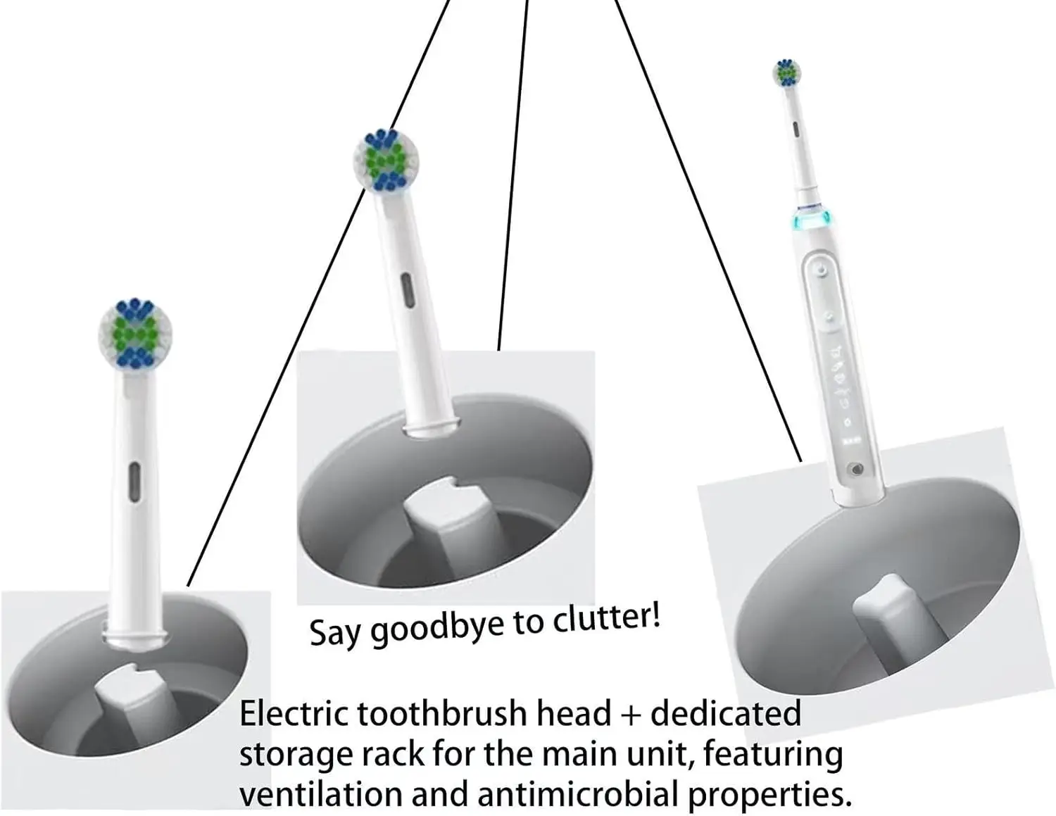 Electric Toothbrush Holder,Replacement Stand Base Compatible with Oral B Toothbrush,Toothbrush Organizer for Bathroom Storage