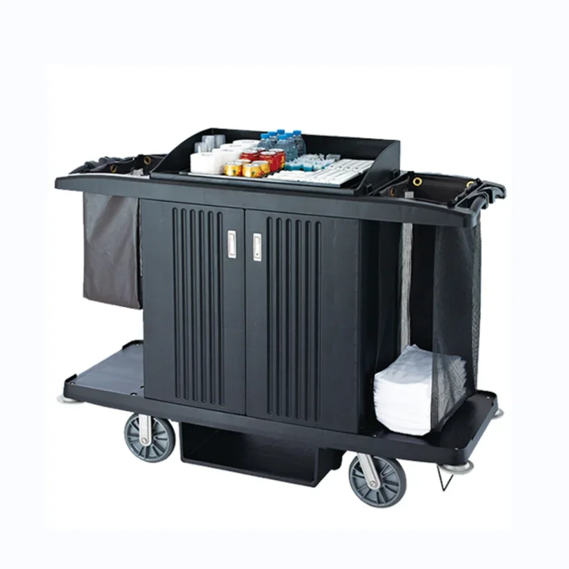 

Commercial Industrial Hospital Hotel Plastic Janitorial Tools Janitor Cart Cleaning Trolley Cleaning Supply