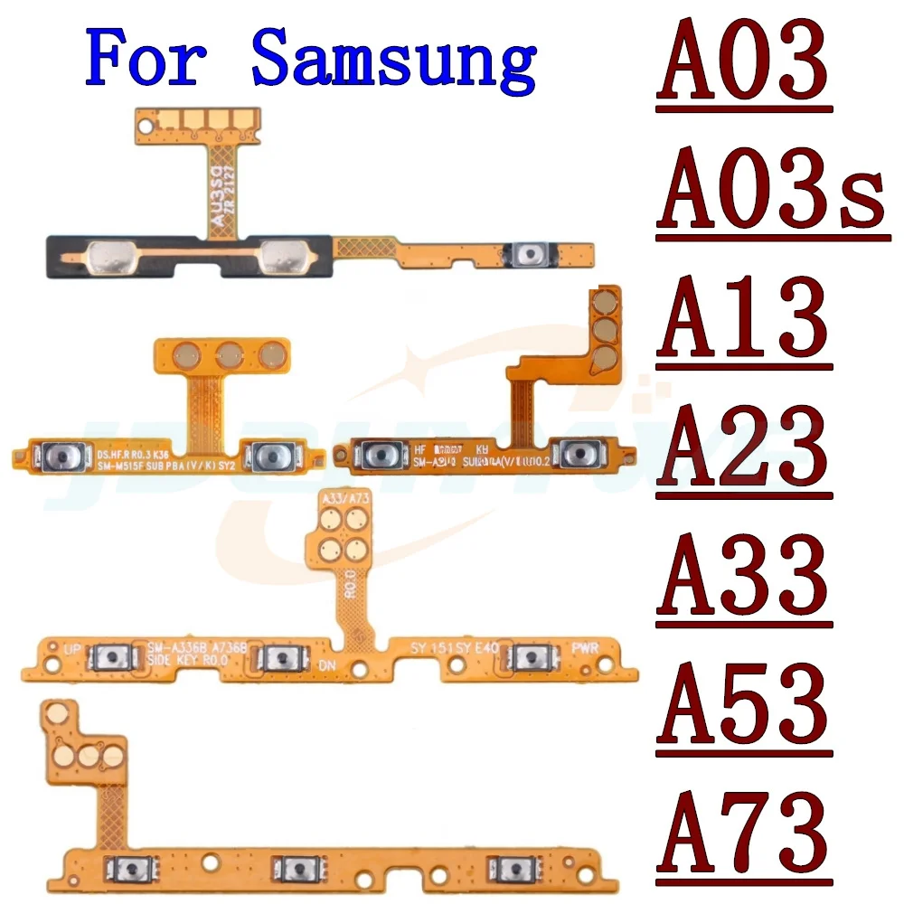 Volume Power Switch On Off Button Key Ribbon Flex Cable For Samsung Galaxy A03 Core A03s A13 A23 A33 A53 A73 4G/5G