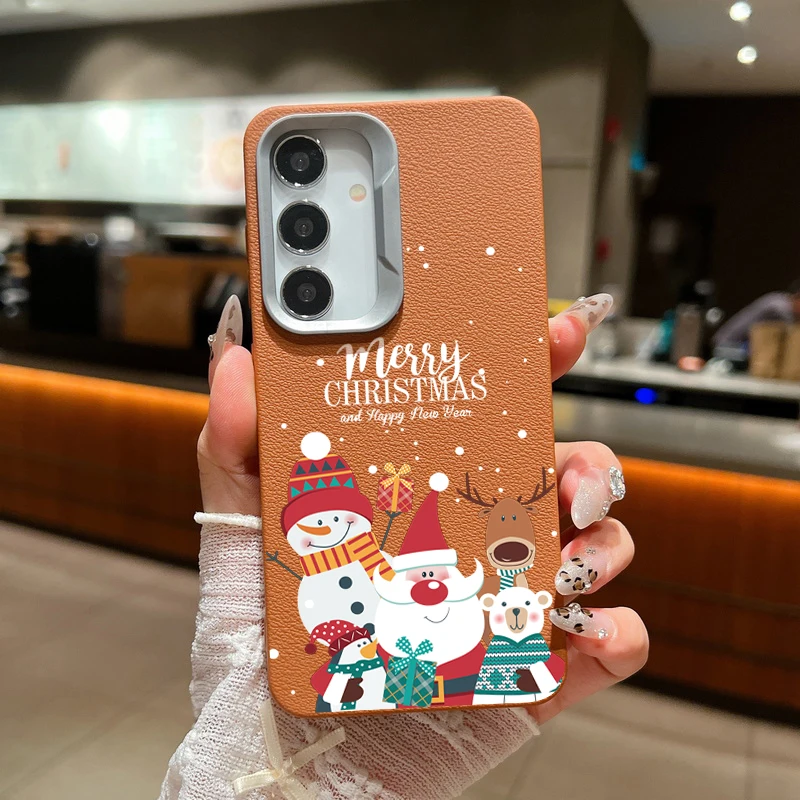 Christmas Case For Samsung Galaxy S24 S23 S22 Ultra S21 S20 FE A16 A14 A34 A15 A25 A35 A52 A53 A54 A55 5G Santa Claus Snowman