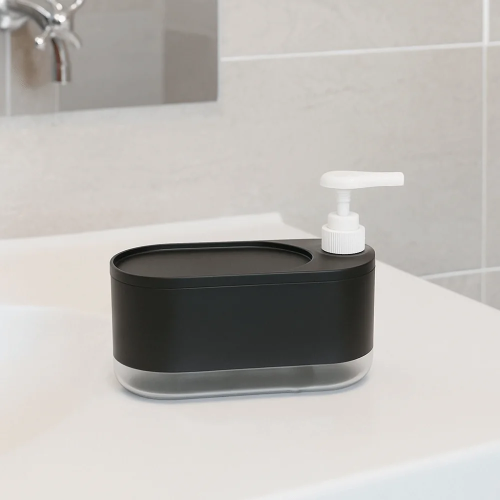 

3-In-1 Soap Holder Manual Press Type Toilet Soap Dispenser Wet-Dry Separation Liquid Soap Container Home