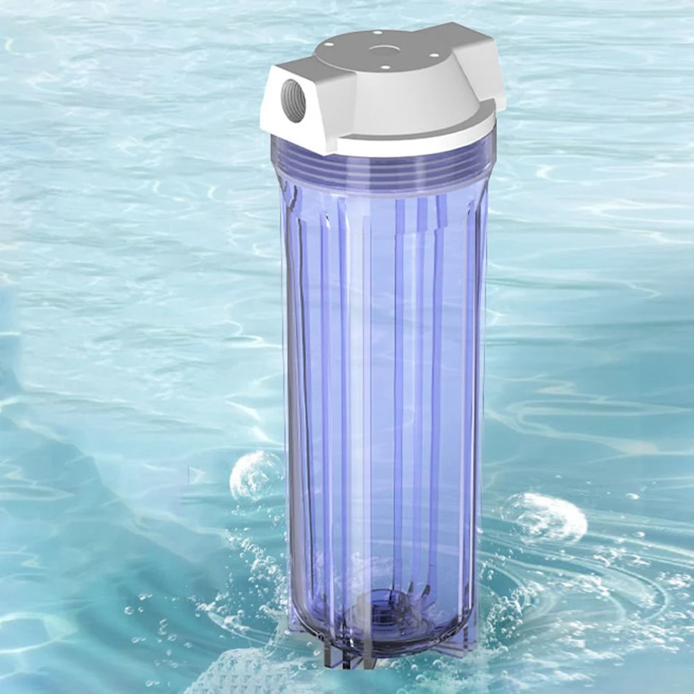 10 นิ้ว Prefilter ขวดกรองน้ําป้องกันการระเบิดขวดน้ํากรองชิ้นส่วน Connector G1/2 นิ้วอินเทอร์เฟซกรอง Shell