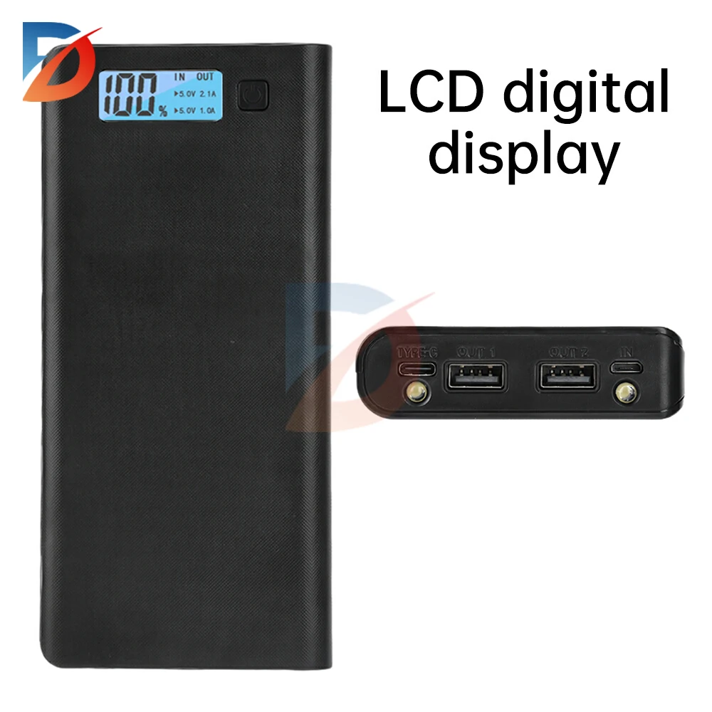 8*18650 mobile power battery boxes portable dual USB Micro Type-C charging shell suitable for iPhone18650 battery box shell