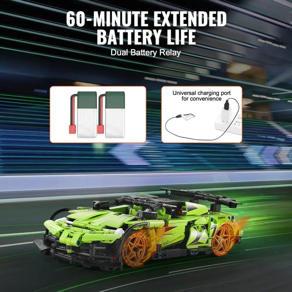 子供用建設玩具ロボット,リモコン,2in 1, 441ピース/セット