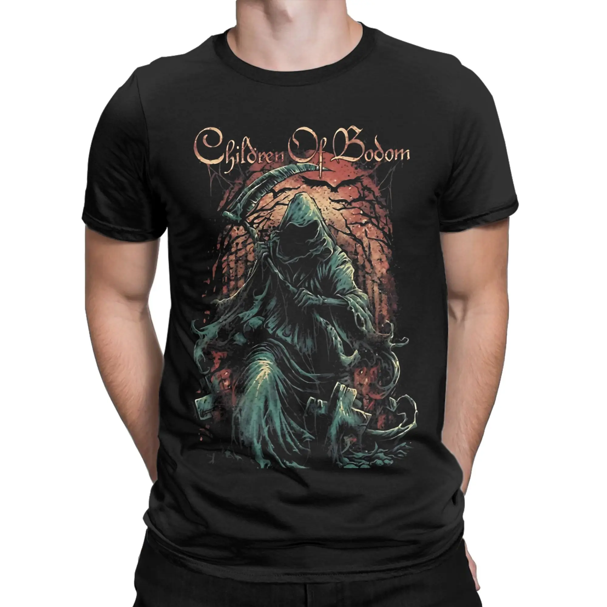 Men Children Of Bodom T Shirts  Cotton Top Tees Summer Streetwear Short Sleeve T Shirt Crew Neck Novelty Tshirt New Arrival