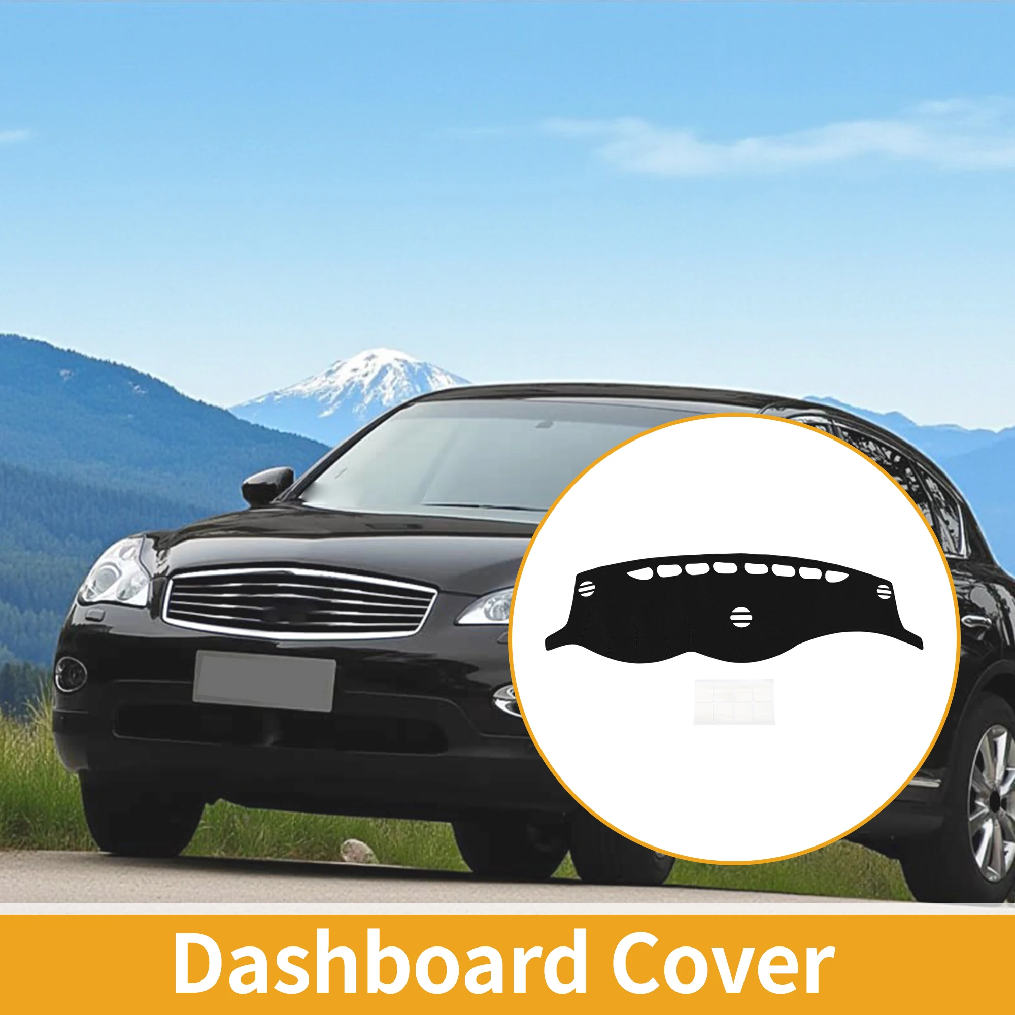 

UXCELL Dashboard Cover for Infiniti EX30d 2007-2017 Black 1 Pc Sunshield Protector Pad