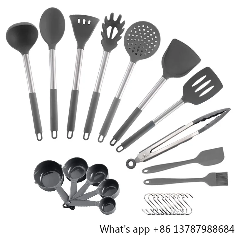 

Silicone Kitchenware 34-piece Set of High Temperature Food-grade Silicone Spoons
