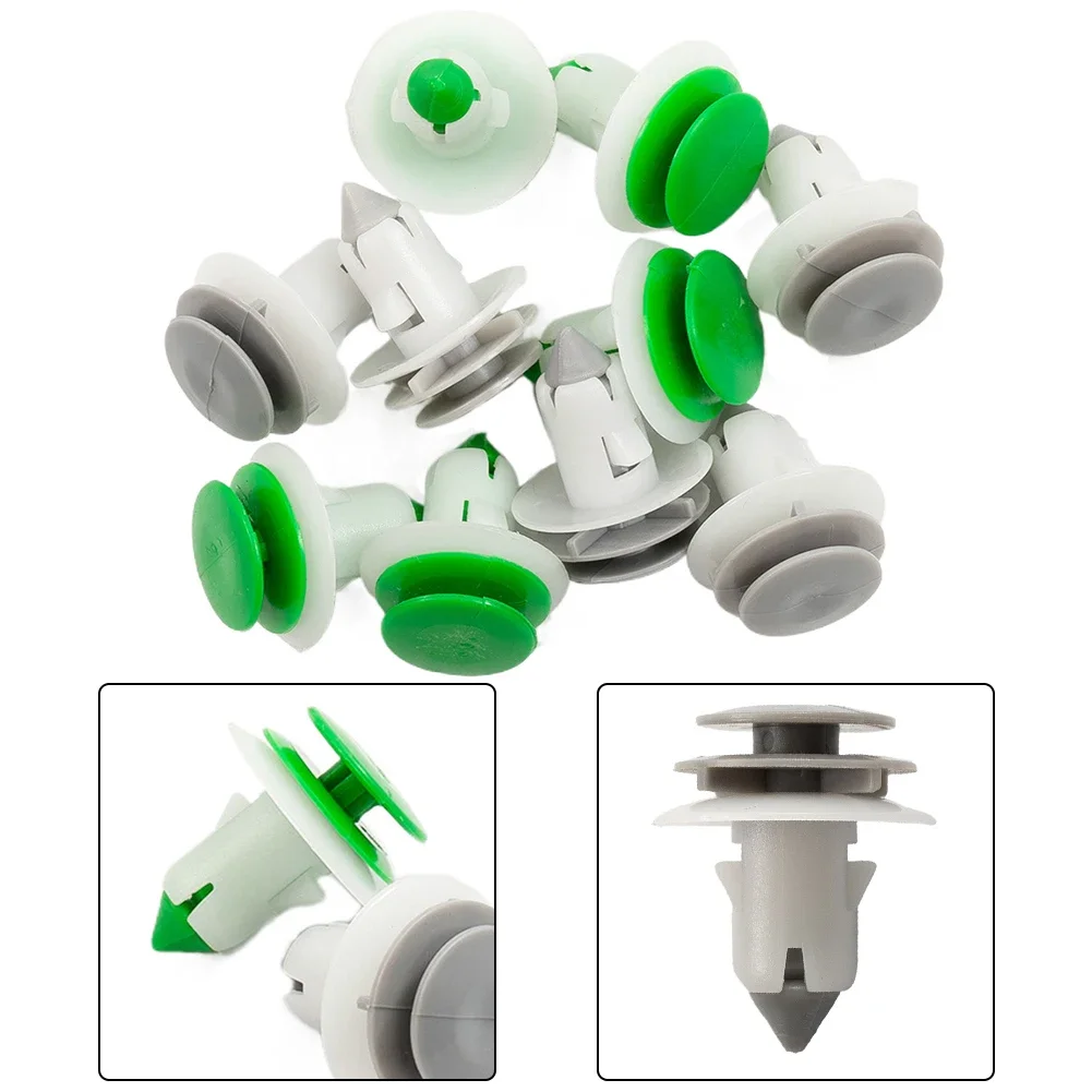 

10pcs Clips Car Interior Door Panel Trim Retainer Clips Green ,gray For For Dodge Apply To Door Panel Car Accessories