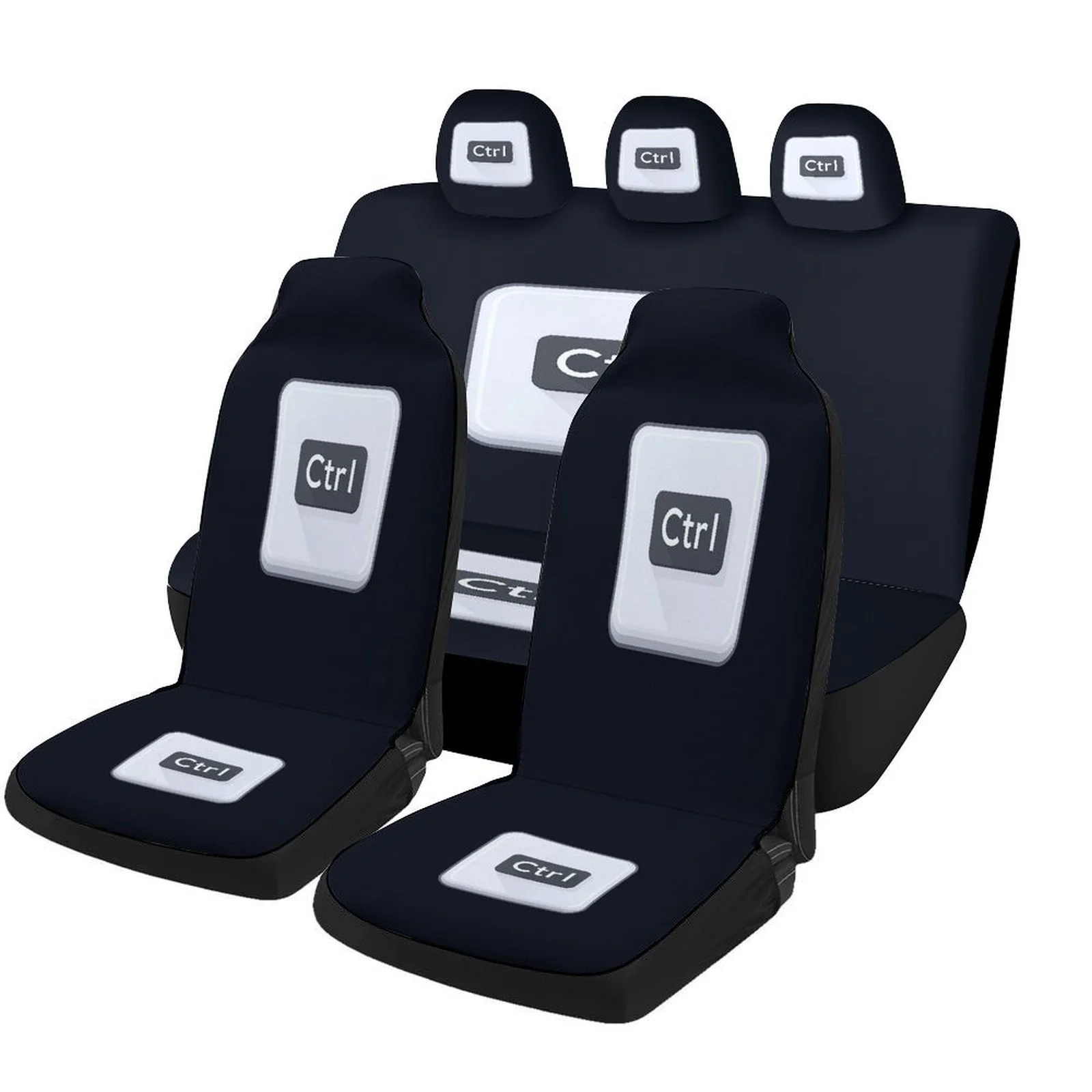 A Complete Set Of Stylish And Breathable Car Seat Covers Designed To Fit Most Vehicles, Suitable For Both Front And Rear Seats,