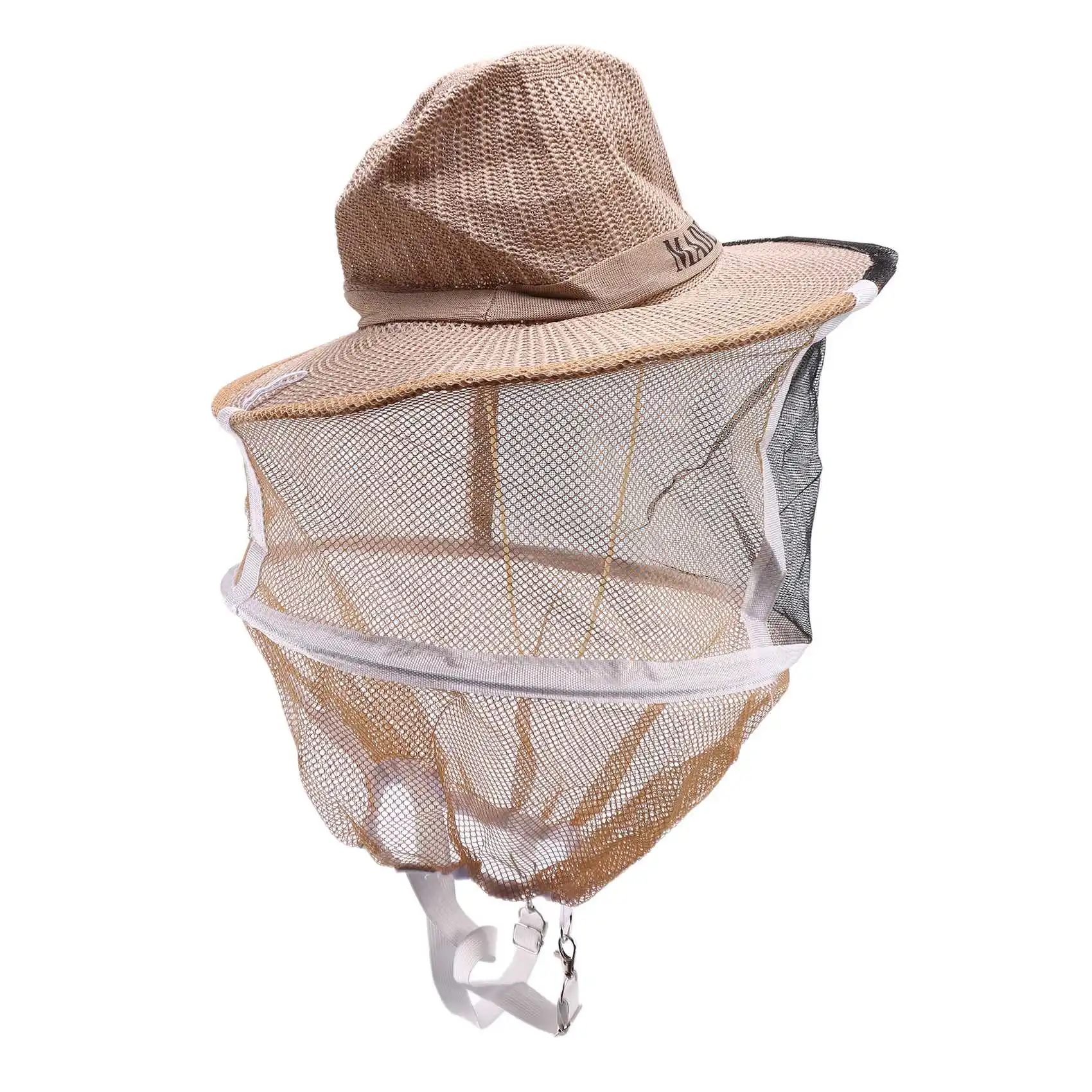 Sombrero antiabejas de 1 piezas, Protector facial para la cabeza de la colmena, sombrero de vaquero para apicultura, mosquitera, red para insectos, equipo de apicultor