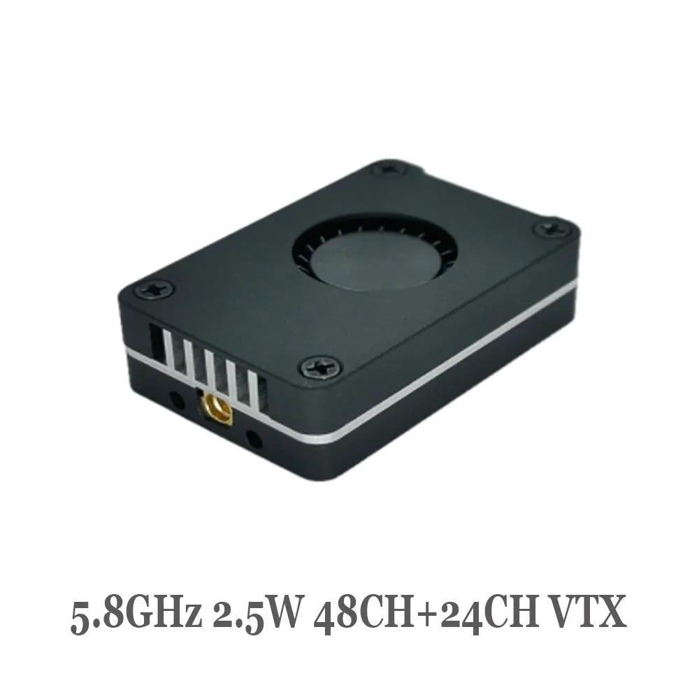 VTX-F2 5.8GHz 2.5W High Power 48CH VTX Video Transmitter With CNC Shell Micro Turbo Fan 7-36V For RC FPV Long Range Drones