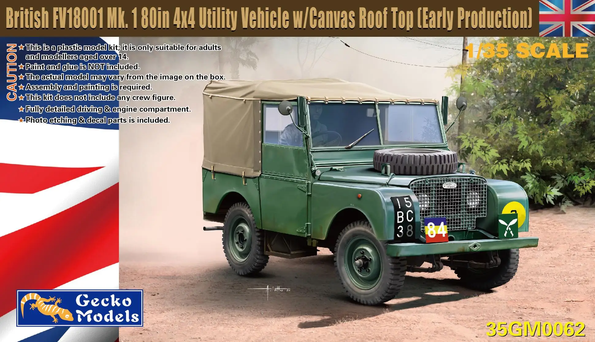 gecko-models-35gm0062-1-35-スケール-イギリス-fv18001-mki-80-インチ-4x4-ユーティリティビークル-キャンバスルーフトップ付き-初期生産