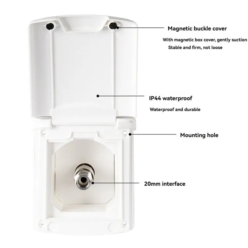 Superior-RV Caravan Accessories Water Inlet Outlet Hatch Filter Lockable Cover With 20Mm Adapter Nozzles For Boat Marine RV Car