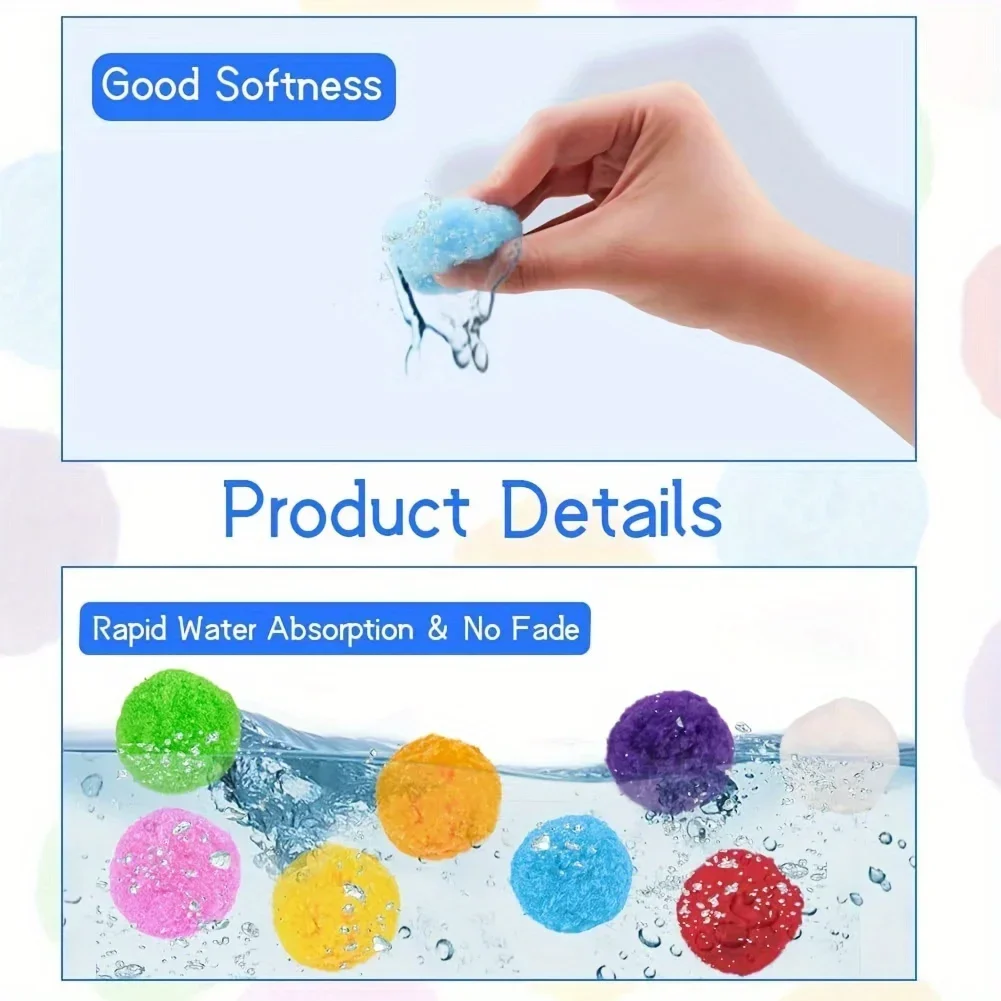 Fun Reusable Water Balls, Reusable Water Balloons For Outdoor Toys And Games, Water Toys, Summer Toy Balls For Pool And Backyard